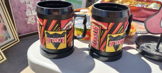 Vintage Paramount's Great America Stealth Roller Coaster Souvenir Mugs - Set of 2