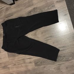 AND1 Men's Black Fleece Sweatpants 2XL Drawstring Elastic Waist Pockets