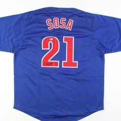 Chicago Cubs Sammy Sosa Signed Jersey (Beckett Authentication)
