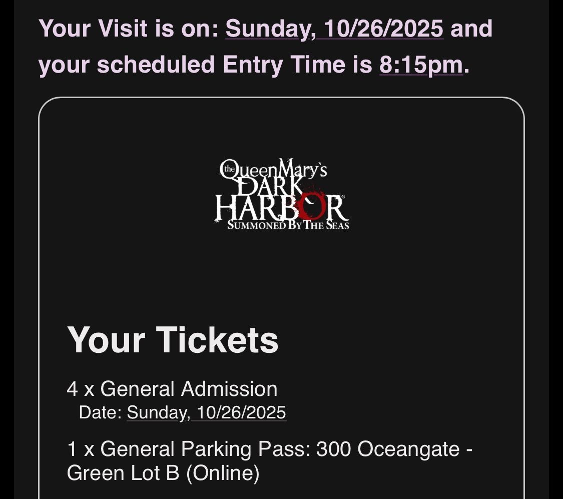 Dark Harbor Queen Mary 