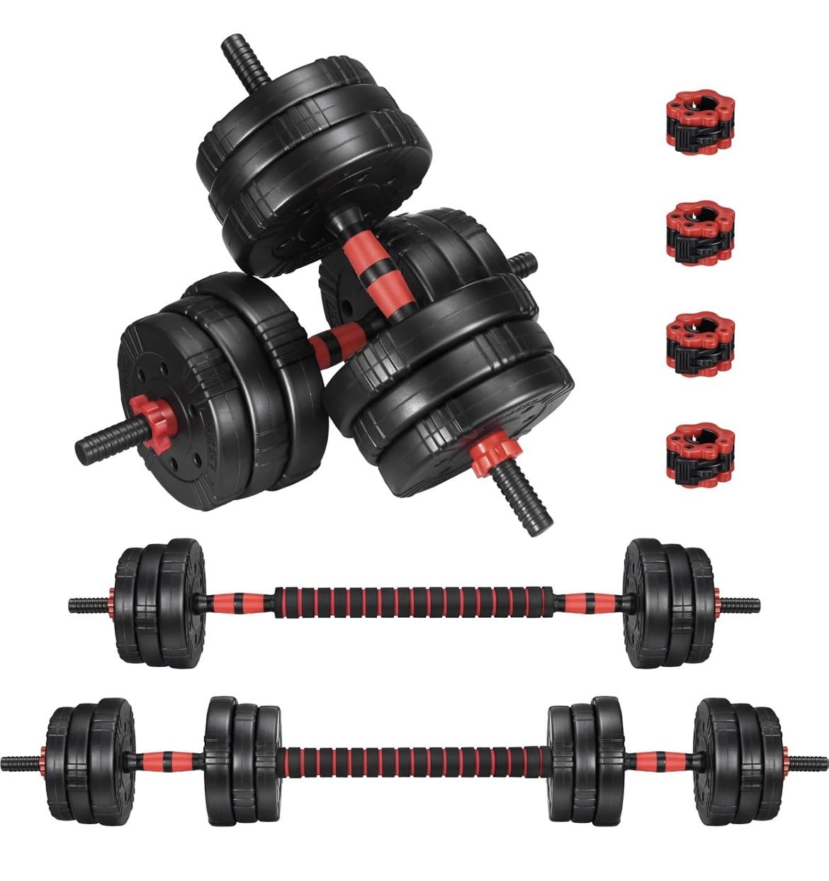 88lb Adjustable Dumbbell/Barbell Weight Set