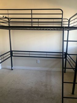 Twin metal loft frame