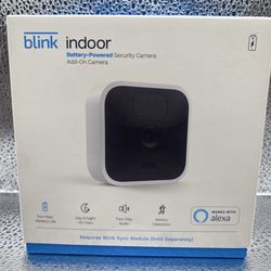 Blink Indoor 3rd Gen Battery Powered Add-On Security Camera - White - New Sealed