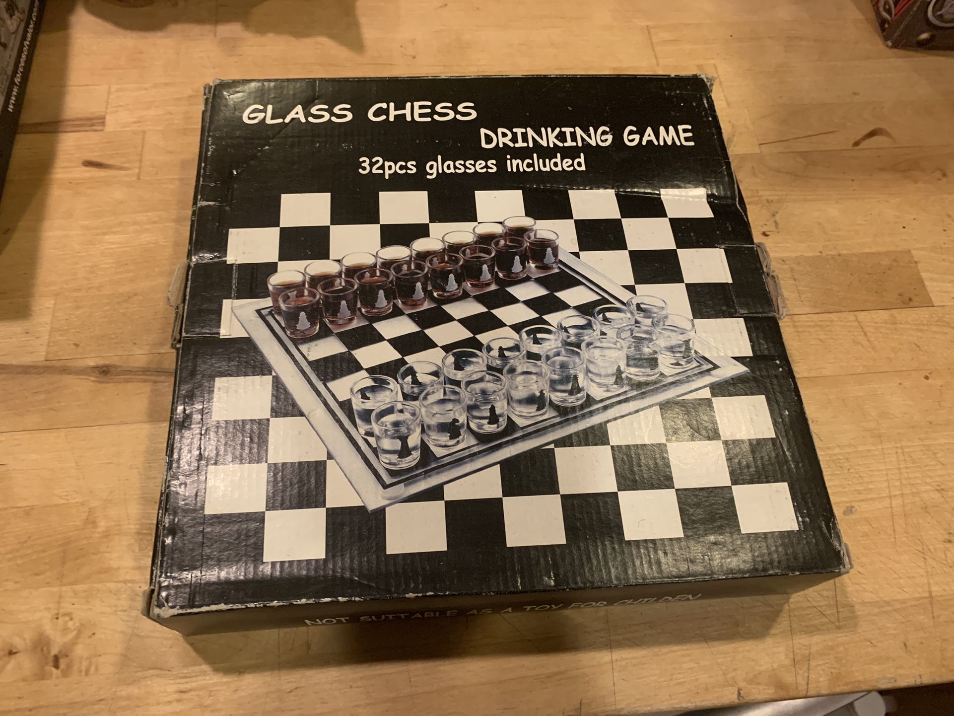 Glass Board Shot glass Chess Game