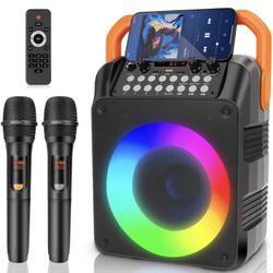 Karaoke Machine w/2 Wireless Microphones