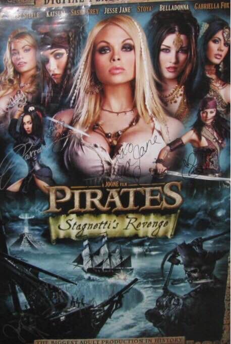 Autographed Framed Original Poster of Pirates Stagnetti's Revenge Adult Film Jesse Jane Belladonna Gabriella Fox Stott Sasha Grey Katsuni Riley Steele