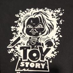 Size Large Toy Story Chucky Black And White Hoodie Sweatshirt
