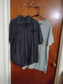 Men's Shirt Bundle – 7 Diamonds & Gray Tee.  Size XL Both for