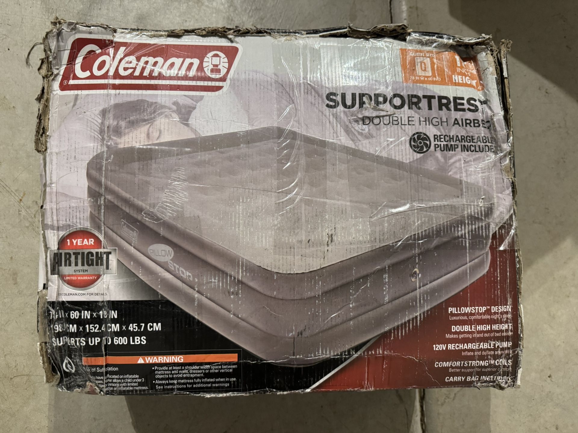 Coleman QuickBed Single High Airbed Queen