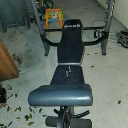 Olympic Bench With Curl , And Leg Extension