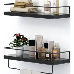 Black shelves