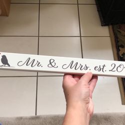 Mr. & Mrs. Plaque Est. 2018