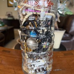 Jewelry Jar Parts Crafts Mystery Jewels (D)