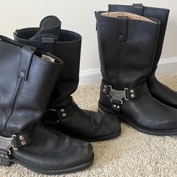 Milwaukee Leather Square Toe Harness Boots