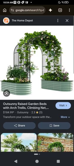 Garden Bed with Arch Trellis