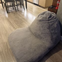 Heavy duty bean bag floor chair with back rest