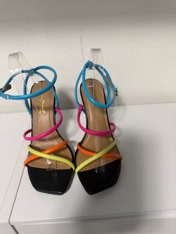Multicolor Strappy Heeled Sandals