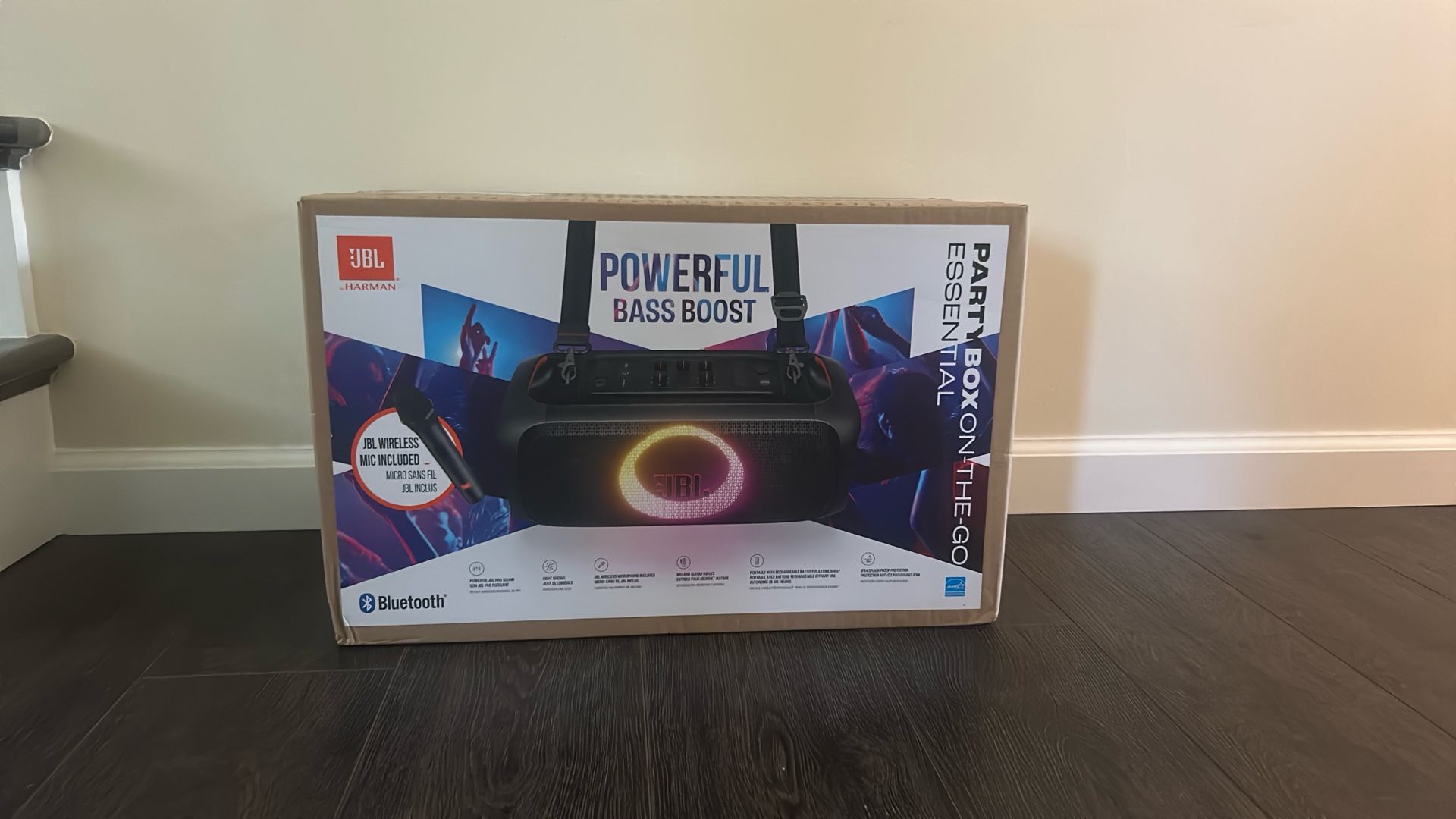 JBL - PartyBox On-The-Go Essential Portable Wireless Party Speaker Wireless Mic