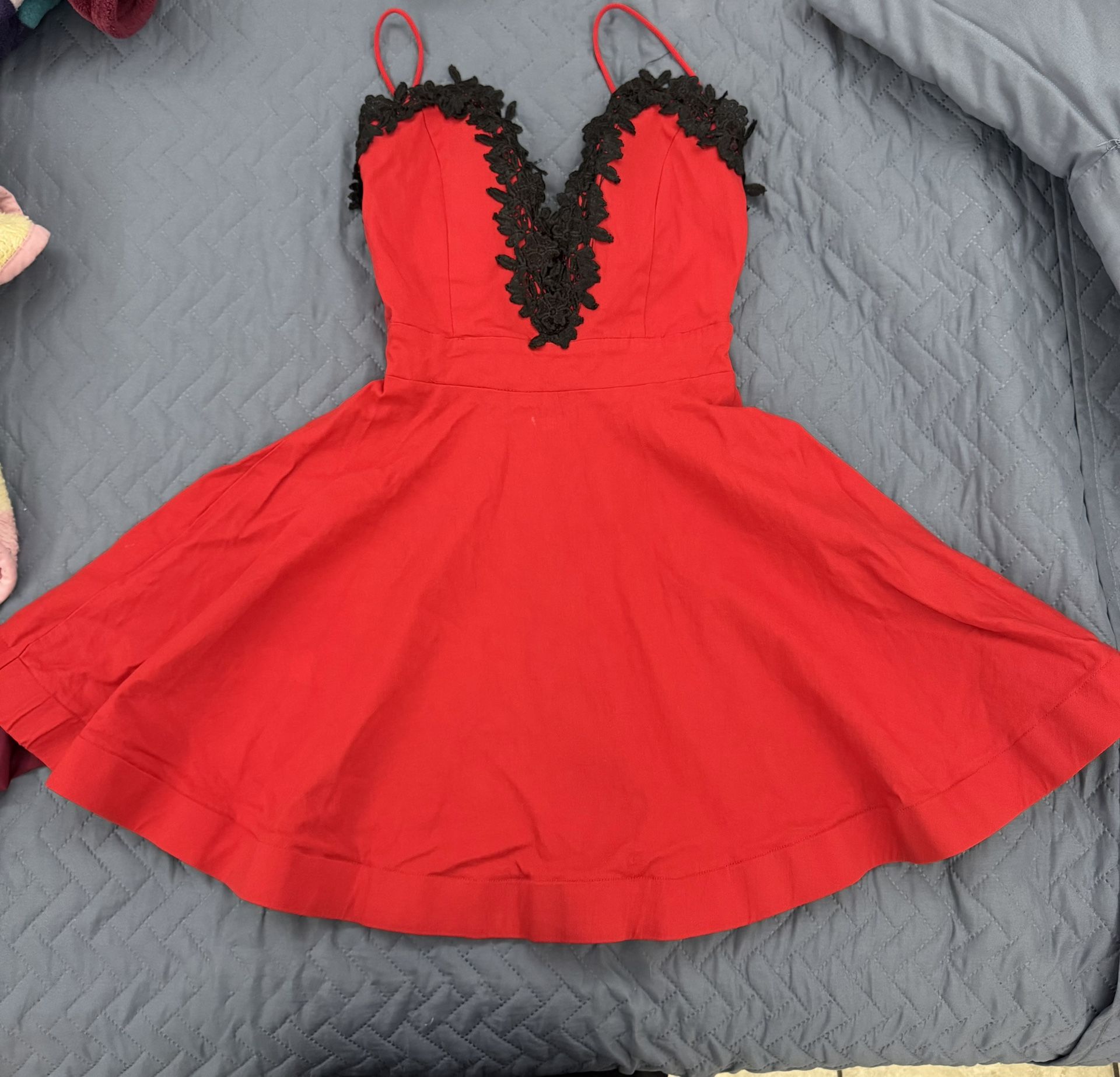 Red Flare Mini Dress