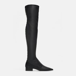 Zara studded sale flat stretch boots