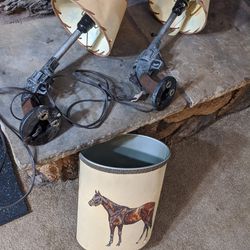 Vintage Saloon Handgun Wall Lamps + Hand Sewn Western Horse Can