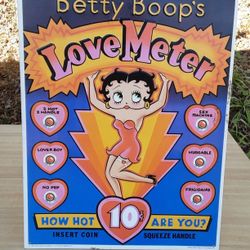 Betty Boop Love Meter Metal Sign
