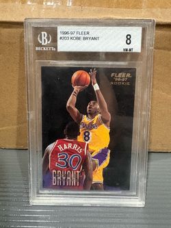1996-97 Fleer Kobe Bryant Rookie Card BGS 8