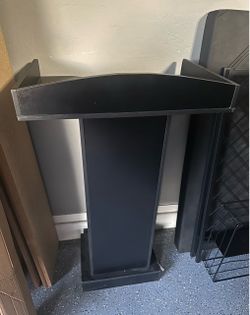 Black Podium Lecture Stand
