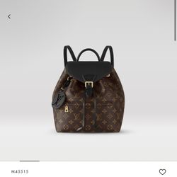 Authentic M45515 Montsouris PM Louis Vuitton Bag Back 