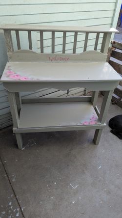 Green Wood Potting Or Misc Use Bench