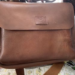 VINTAGE Raw Leather HEAVY DUTY BROKEN IN BAG