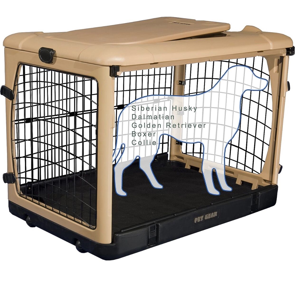 Steel Crate For Dogs/Cats (new In Box) Tan Color