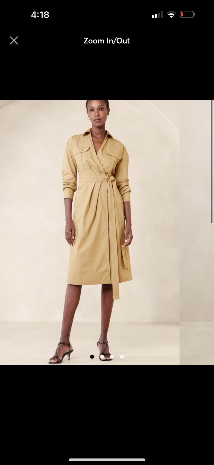 New Banana Republic Poplin Shirt Dress Size M