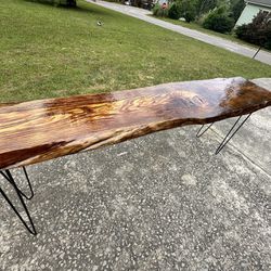 Live Edge Slab Entryway Table