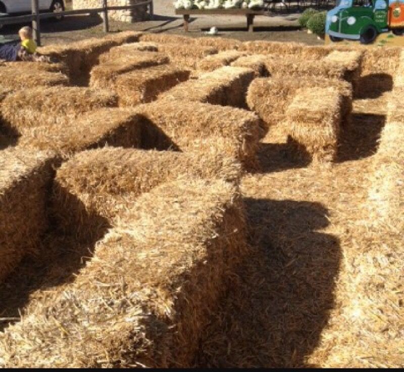 Hay haystacks for decorations bales