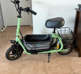 Electric Scooter Dual Baskets for Cargo&Pets Color Military Green My Price Is Firm