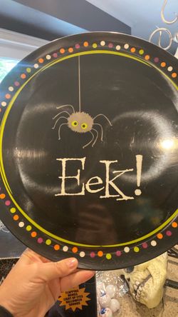 Halloween Spider 'Eek!' Decorative Plate