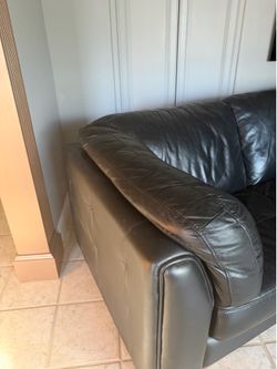 Leather sectional