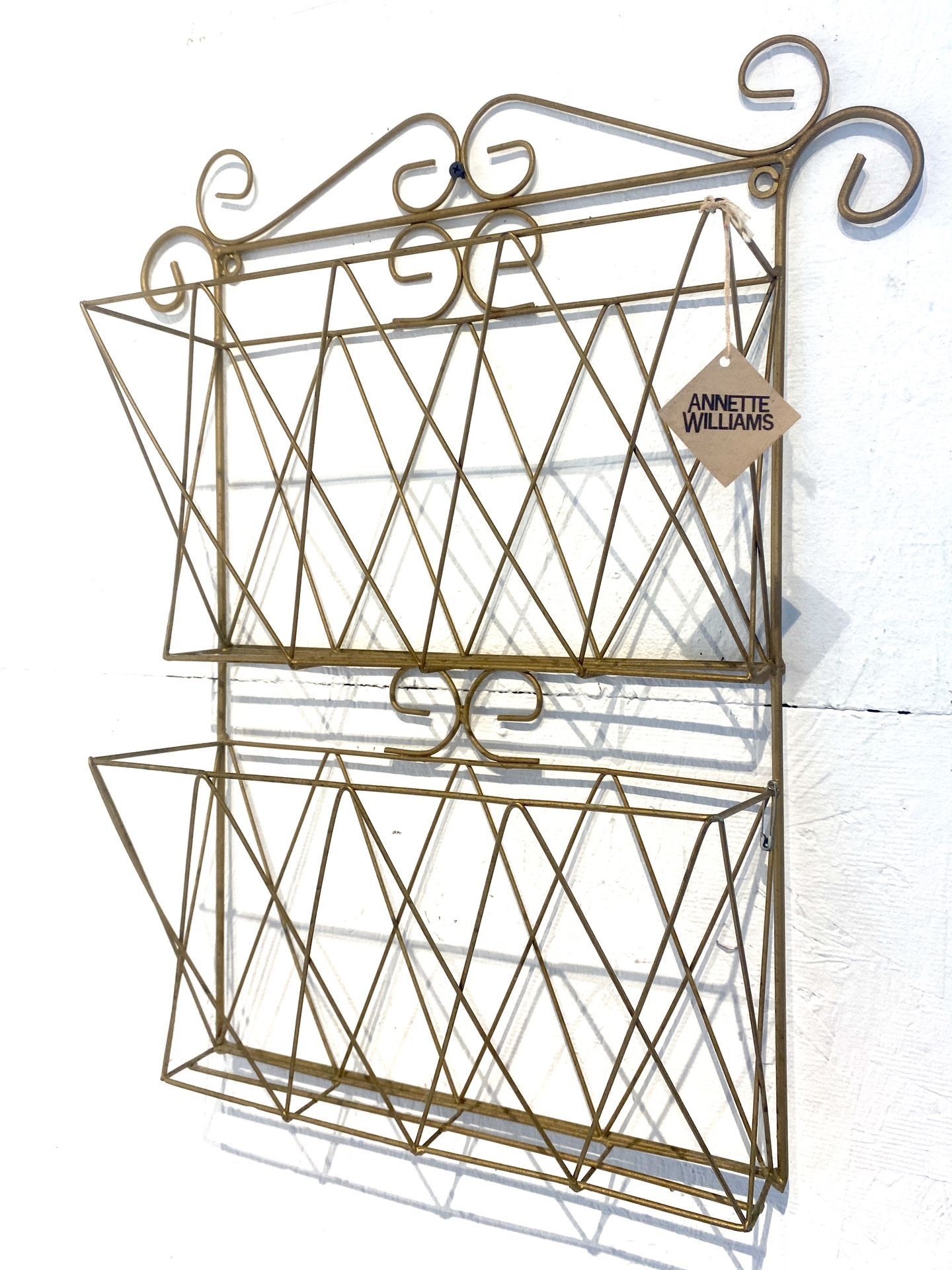 Wall Mounted Gold Wire Mail Sorter