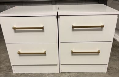 White Nightstand Pair — Brand New