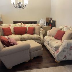 Floral Tapestry Couch