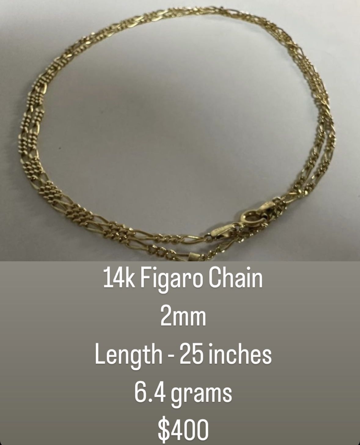 14k Fígaro Gold Chain