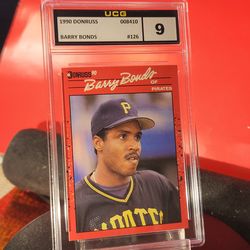 DONRUSS #126 BARRY BONDS PITTSBURGH PIRATES MLB Baseball UCG 9 MINT