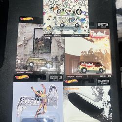 5 Car Set * Limited Edition Collectors Box LED ZEPPELIN * Hot Wheels Premium Pop Culture