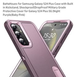 BaHaHouses For Samsung Galaxy 24 Plus Case Color Is Night Purple