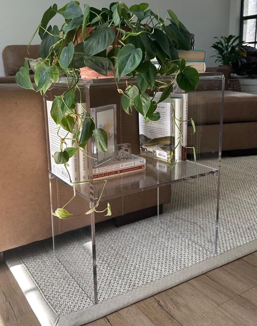 Acrylic End Tables Set Of 2