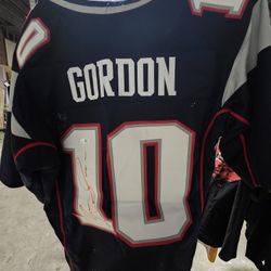 Josh Gordon Signed New England Patriots Football Jersey Autograph Beckett COA
