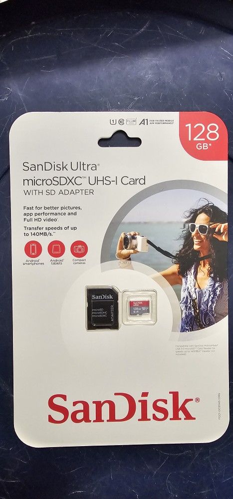 New SanDisk ULTRA 128 Gb MicroSd Card