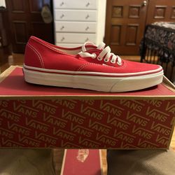 RED VANS SIZE 8.5 Never Worn