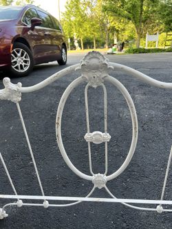 Antique Cast Iron Full Size Bed 75long 52wide